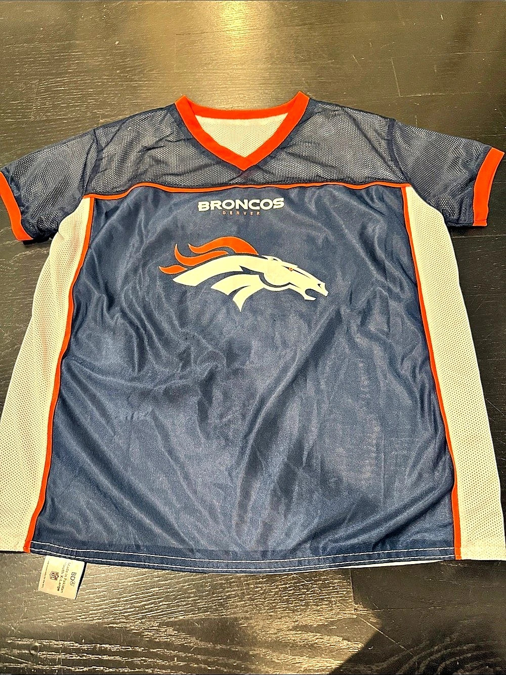 Denver Broncos NFL FLAG Football  Jersey Reversible Blue & White